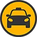 Taxi Icon schwarz gelb